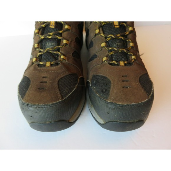 Merrell Steel Toe Work Shoes Mens Size 11.5 Espresso Brown Leather - Picture 3 of 9